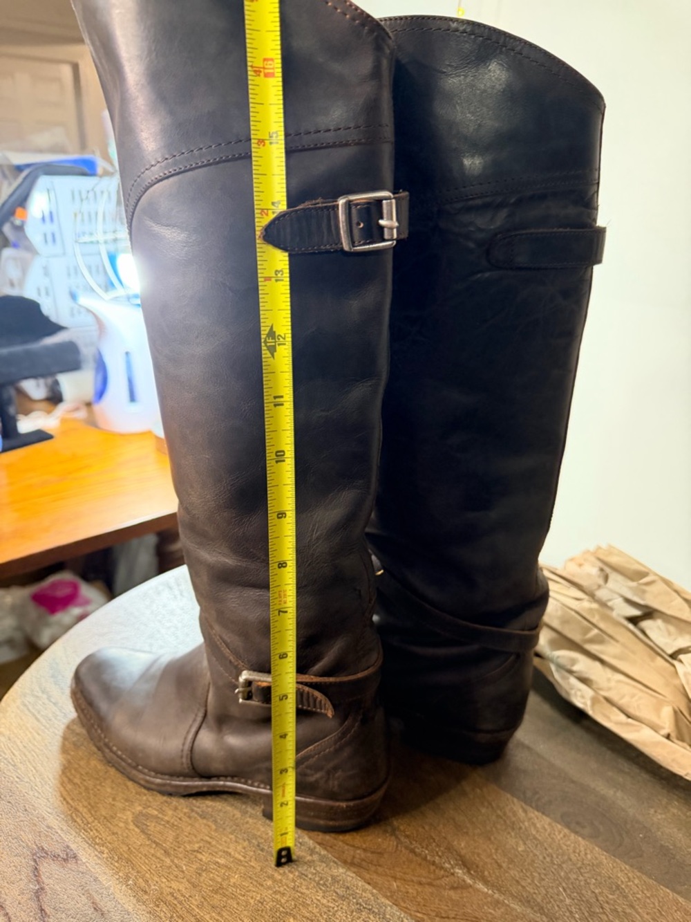 Frye Dorado Knee High Riding Boots- VINTAGE Size 6 - Picture 10 of 10